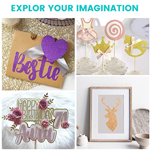 Htvront Glitter Cardstock Paper - 40 Sheets 13 Colors Glitter Card Stock, 110Lb Cover A4 Thick Cardstock Glitter Paper For Craft, Birthday, Scrapbook, Wedding, Sparkly Paper, Card Making #TOP6