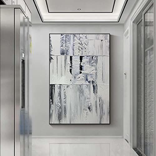 Peinture murale abstraite encadrée HYFBH grand format 80x123 cm pour salon
