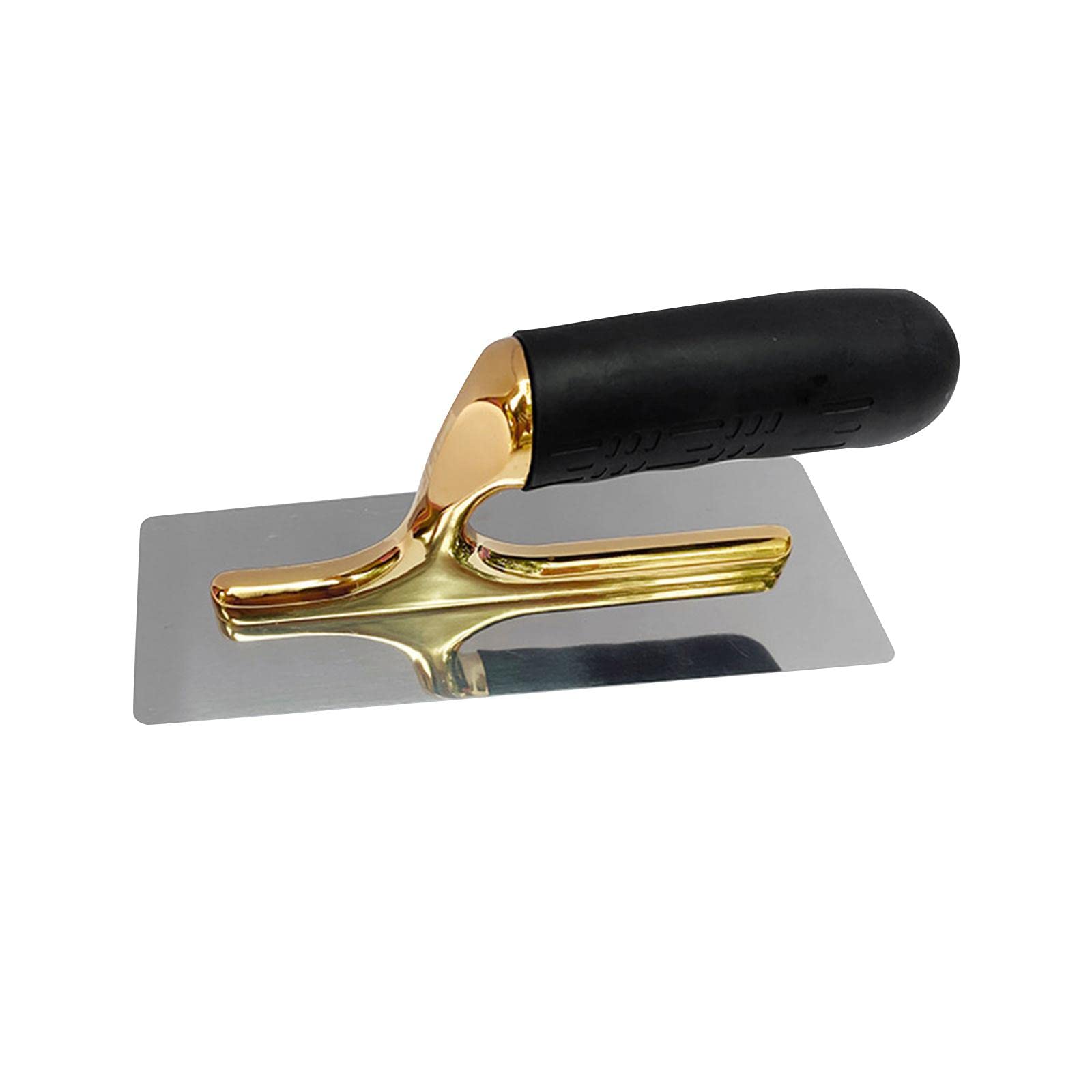 Set di 2 cazzuole per cartongesso in acciaio inox con manico morbido per muri, calcestruzzo, 20 cm