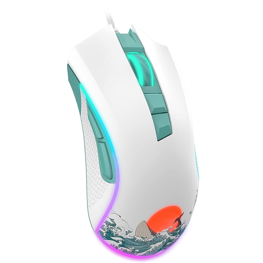 その他 mouse computes Amazon | COSTOM XVX G705 Wired Gaming Mouse, RGB Backlit PC