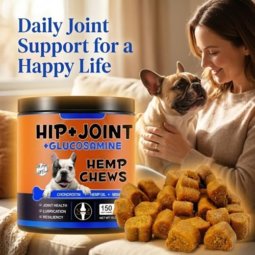 Hip & Joint Glucosamine Hemp Chews for Dogs (Duck Flavour | 150 Soft Chews) – Mobility Support Supplement with Chondroitin MSM, Joint Pain Relief & Flexibility Support - Image 5