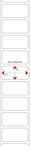 Etiquetas de inyección de tinta semibrillantes compatibles con Primera de 2 x 1 pulgada. Se suministran 2,300 etiquetas por rollo. Para uso con los