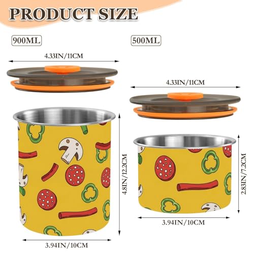 Contenedor de acero inoxidable hermético 900 ml miniatura 2