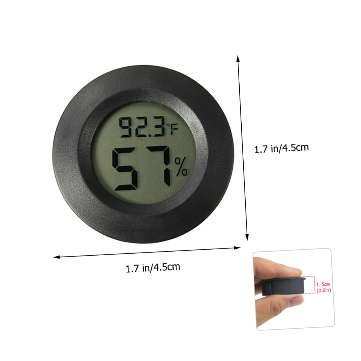 VANZACK Digital Thermohygrometer for Aquarium 7pcs Mini Hygrometer and Thermometer for Reptile Tank