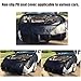 3PCS PU Leather Car Fender Covers, Mechanic Vehicle Fenders Protector with Hooks, Anti Scratch Protective Mat Pad for Repair Automotive Work, Universal for SUV, Sedan, Truck (Black)