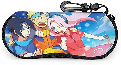 Japan Anime Naruto Sasuke Sakura - Estuche para Gafas de Sol, portátil, con Cremallera, Funda para Gafas de Sol