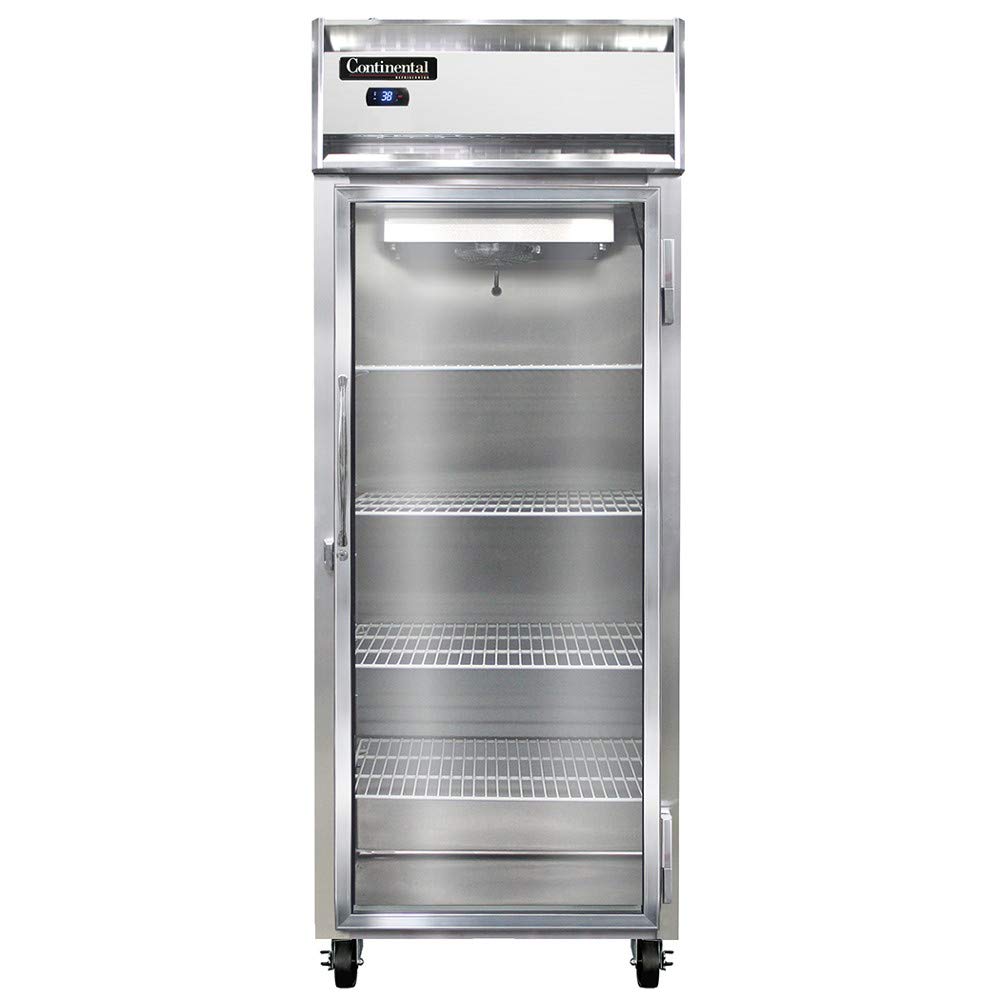 1RES-SA-GD Extra-Wide Single Section Reach In Glass Door Refrigerator by Continental Refrigerator – Commercial Grade