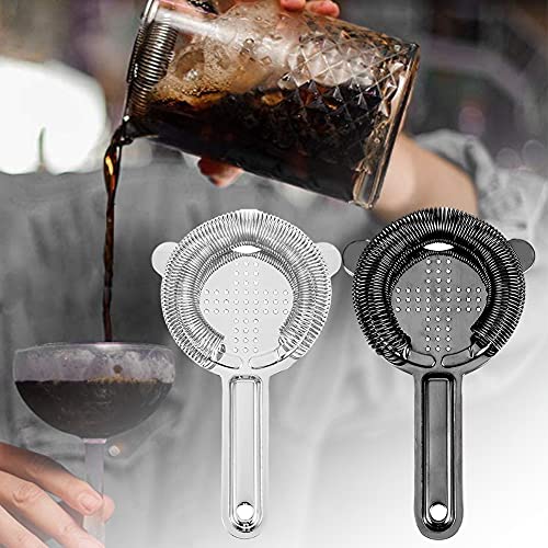 Cocktail Zeef RVS Bar, Cocktail Zeef, RVS Bar Zeef Cocktail Zeef Roestvrij Staal Bar Ice Fruit Separator Filtering Tool voor Barman (Zwart) - Image 6