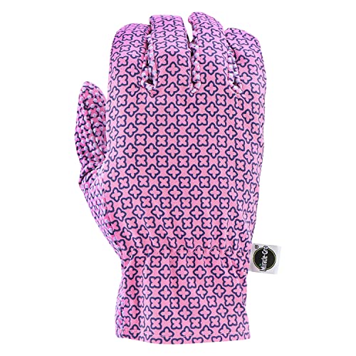 Miracle-Gro Women's Canvas Back Dotted Palm Gardening Work Gloves, Breathable Backing, Strong Grip, Shirred Elastic Wrist, Purple/Pink, Medium, (M56111/WML) - image 2