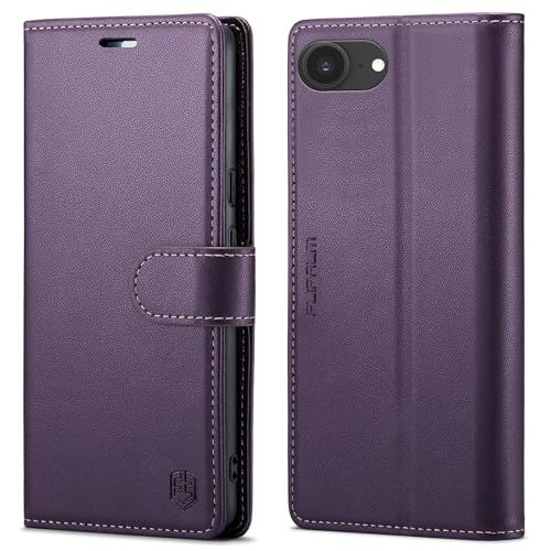 FLIPALM Wallet Case for iPhone 17e with Credit Card Holder PU Leather Folio Flip Kickstand Protective Shockproof Cover for Apple 17e Phone Case (Purple)