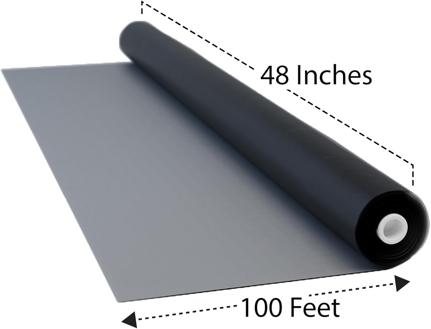 DOCA 48 in x 100 ft Window Screen Mesh - Window Screen Replacement, Fiberglass Mesh Roll for Window, Patio Screen, Porch Screen, or Door - Charcoal