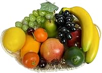 17pcs Lifelike Artificial Mixed Fruits Set - Realistic Fake Grapes, Bananas, Apples for Home Decor, Crafts & Photography Props HC2412-17