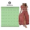 ZESICA-Womens-Bohemian-Floral-Printed-Wrap-V-Neck-Short-Sleeve-Split-Beach-Party-Maxi-Dress ZESICA Women's 2024 Bohemian Floral Printed Wrap V Neck Short Sleeve Split Beach Party Maxi Dress,Lychee Red,Medium