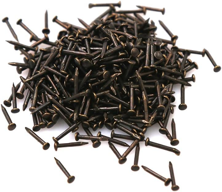 newlng Small Nail Round Head Self-Tapping Screws Wood Hand-Made Hardware Accessories Fasteners 1 * 10mm brown