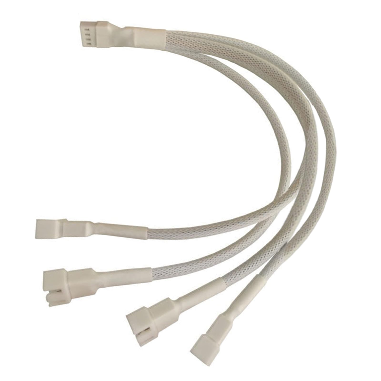 Buxuaaaa 4Pin Splitter Cable 1 to 4 Port with Interferences Resistant Sleeve Cord for Multi Fan Systems Expansion Computer Case Fan Extension Cable