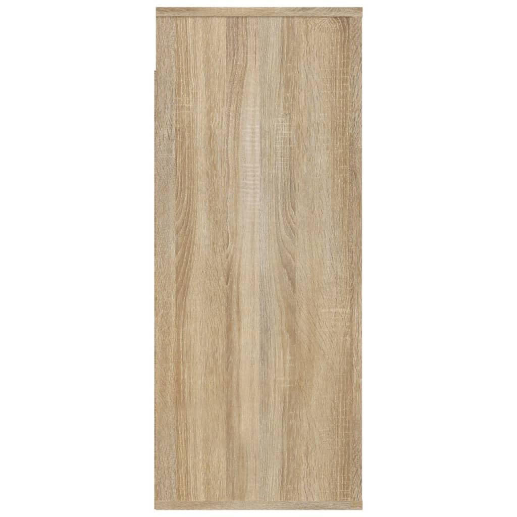 Armadio da parete in rovere Sonoma, 80 x 33 x 80 cm, con 3 scomparti, organizer per soggiorno, camera da letto, corridoio, cucina, versatile armadio multiuso con anta e ripiano