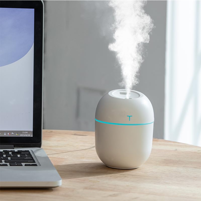 Humidificador aceites Esenciales, difusor aceites Esenciales, ambientadores de hogar humidificador Bebes, humificador Aromas mocos y Tos casa, ambientador Coche ambientador electrico (Blanco)