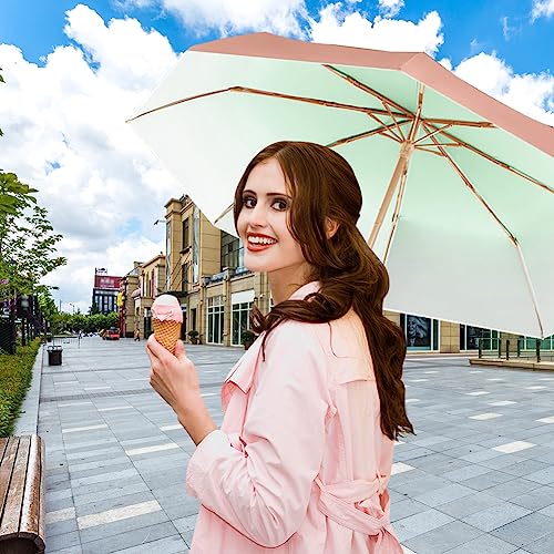 Dlin Travel Sun Umbrella For Purse With Case,Compact Uv Umbrella Protection,Folding Lightweight Portable Parasol Umbrella For Men And Women #TOP5