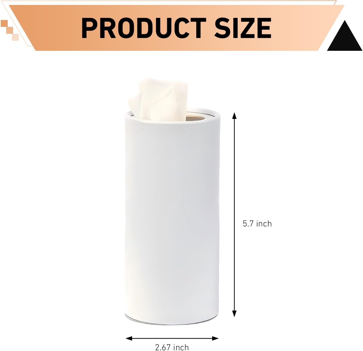 4 PCS Car Tissue Holder, Car Cup Holder Convenient Travel Tissue Tube, Refillable Auto Cup Holder Round Napkin Container with 120 Sheets Facial Tissues, Universal for Most Cars (White) image 2