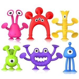 Baby Bath Toys Suction Toy: Sensory Suction Bath Toys for Toddlers, Kids Suction Fidget Toys Suction Cup Toys for Windows Building Toys, No Hole Mold Free Bath Toys for Boys Girls Travel Toys Gifts