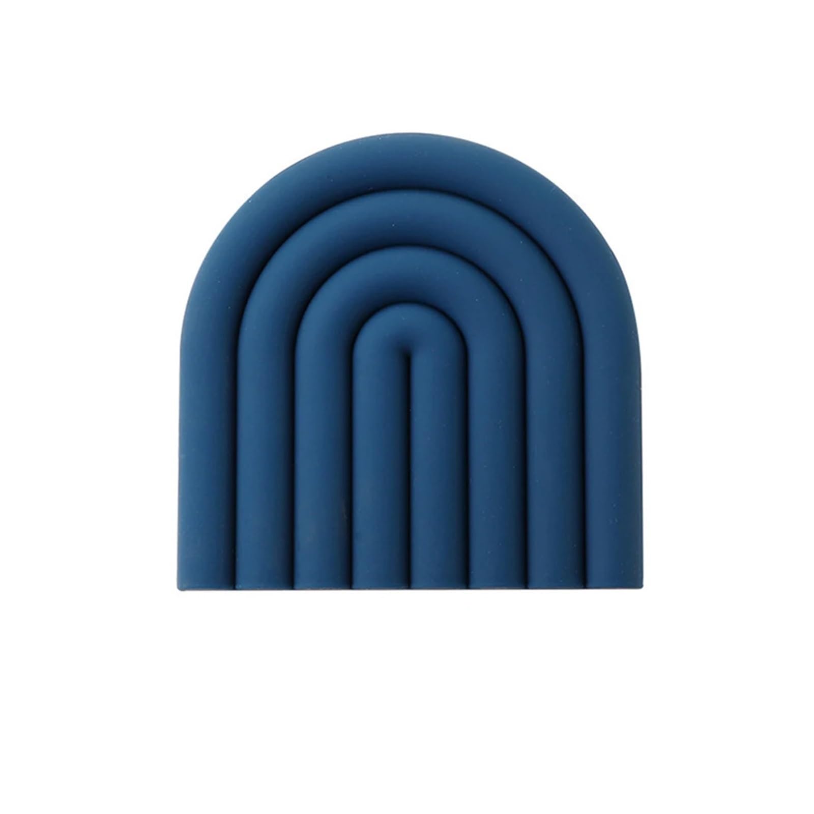 1pc U-Shaped Heat Insulation Mat High Temperature Household Coasters Bowls And Plates Silicone Anti-Ironing Table Placemat(Blue)