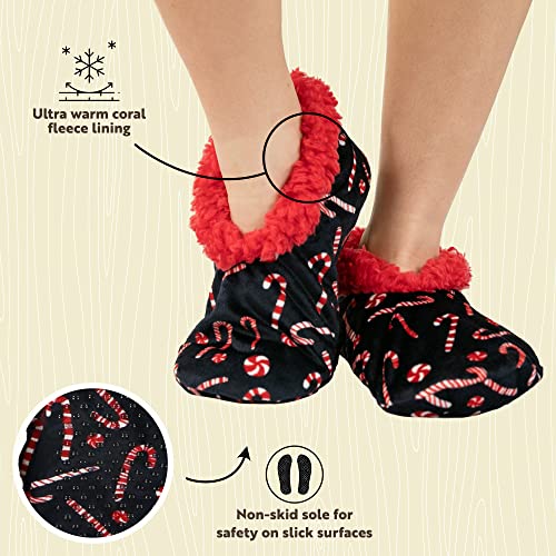 Image of Lazy One Fuzzy Feet Slippers for Women, Cute Fleece-Lined House Slippers, Cute Slipper Socks