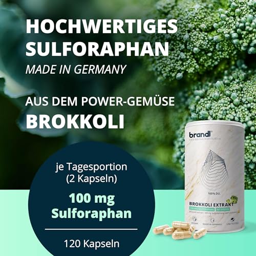 Brokkoli-Kapseln mit Sulforaphan aus Brokkolisprossen-Extrakt