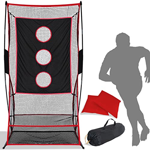 Football Throwing Net,Football Net,Football Target Net,Football Target,Football Training Net,Football Nets For Throwing,Great For Punting, Kicking, Passing Or Snapping,Easy To Assemble,3X6Ft #TOP16