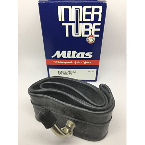 Mitas 1x 10 Inch Hose 90 ° AV | 10 x 1.75 x2 | 47-152 Angled Car / Schrader Valve Replacement Hose Pushchair Buggy Scooter