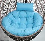 2. El cojín para silla hamaca para exteriores tiene una almohada para la cabeza, puedes ajustar la posición del reposacabezas de acuerdo a tus necesidades, se ajusta a tu cabeza y te ayudará a relajar mejor la columna cervical.