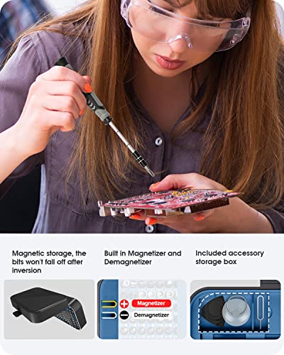 Precision Screwdriver Set, Laptop Repair Tool Kit, Kingsdun 130 In 1 Professional Computer Magnetic Screwdrivers Kit With 120 Bits Torx Star Screwdriver For Pc, Xbox, Phone, Switch, Rc Car Diy #TOP4