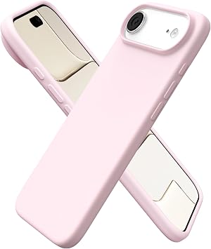 ORNARTO for iPhone Air Case,Slim Silicone Cover-Chalk Pink