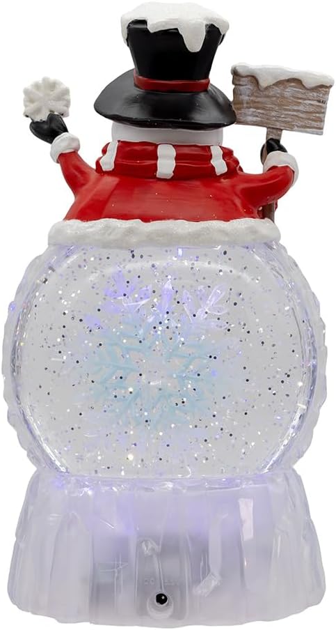 Kurt Adler 9.25" Battery Operated USB Christmas Snowman Water Globe
