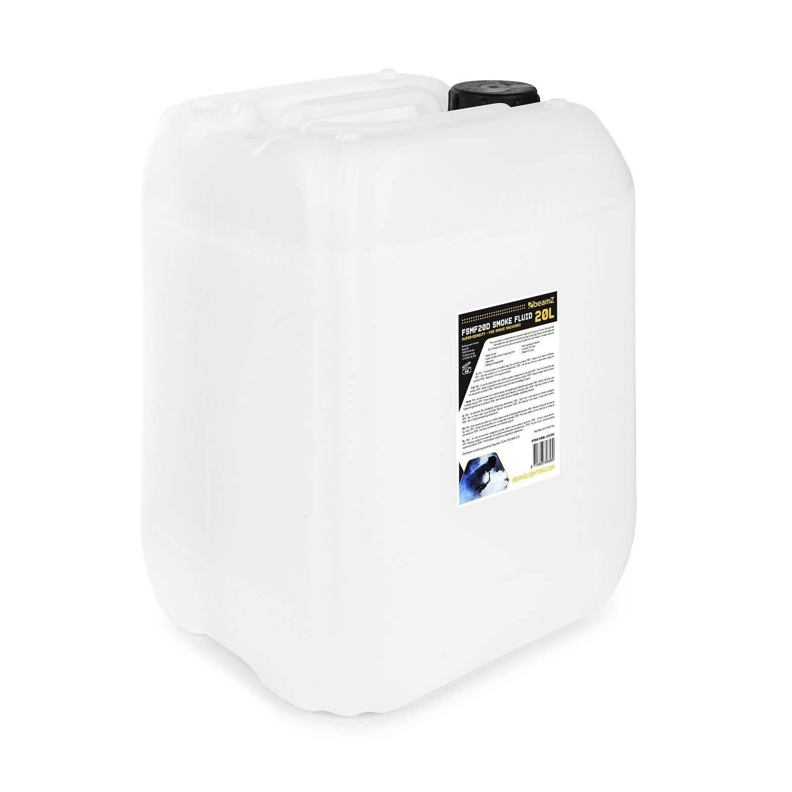 BeamZ Liquide pour Machine à Fumée 20L - Haute Densité, Haute Performance, ne Laisse Pas de Résidus, Biodégradable, Non Toxique pour la Santé et l'environnement