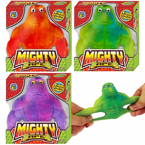 JA-RU Mighty Ape Squishy Toy (Pack of 3) Extreme Stretch Power 5651-3s