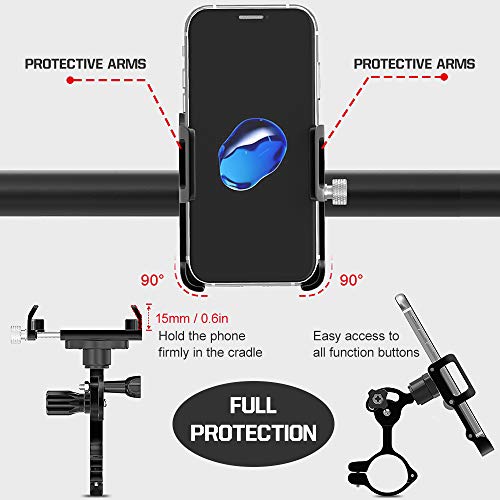 Soporte de teléfono para bicicleta Lixada ajustable antideslizante 4