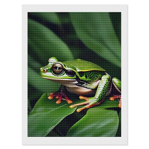 Peinture diamant grenouille avec strass brillants Toile imprimée haute définition