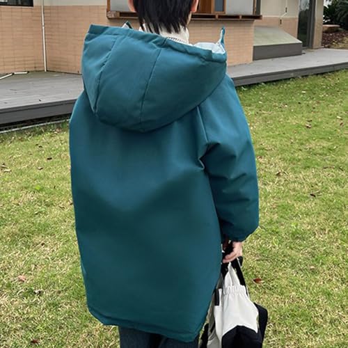 Kids Boy Girls Rain Jacket Waterproof Hooded Raincoat Winter Wam Thick Hooded Down Coats Outdoor Overcoats 2-14 Years4