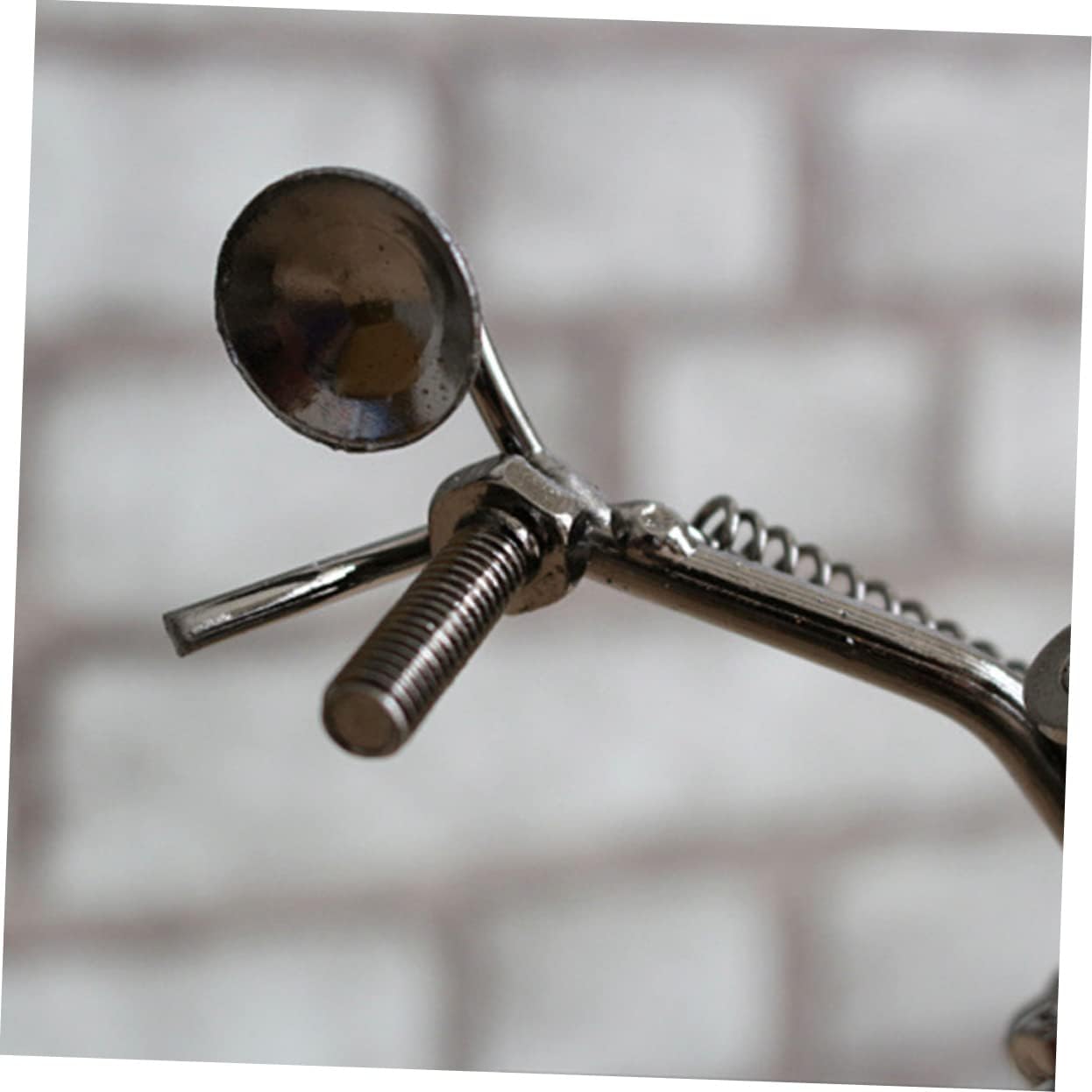 IMIKEYA Motorcycle Model Motor Decor Art Iron Metal Handicraft Large Scale Silver Grey Ornament