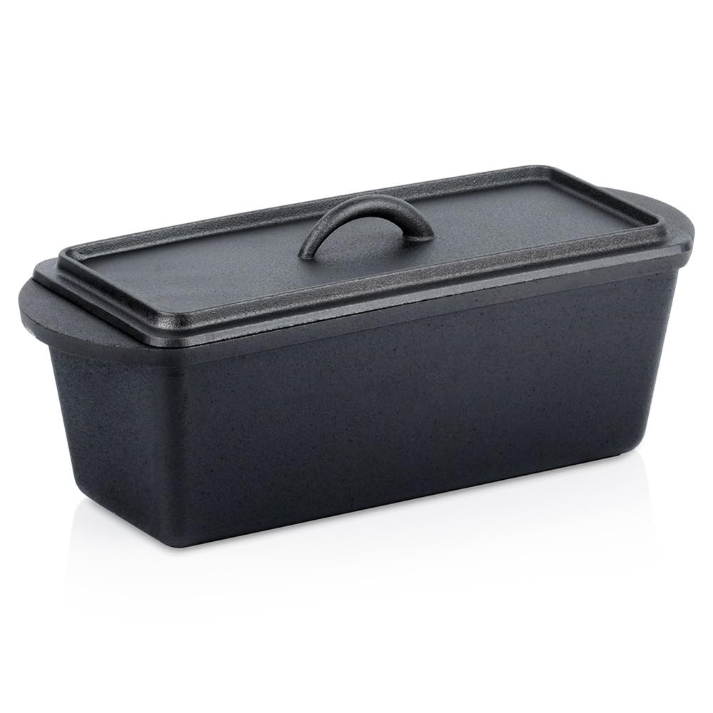 Vilde Brotbackform mit Deckel 3L 35 cm rechteckig Kastenform für Toastbrot | Kuchen Lasagne Fleisch induktionsgeeignet ofenfest ohne Beschichtung