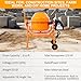 WORVISTA 3.0 Cu. Ft Electric Cement Mixer, 220W 1/3 HP Portable Concrete Mixer with Wheels and Stand, Heavy Concrete Mud Mixer Tools, Adjustable Tilt for Mortar Stucco Seeds and Fodder, Orange