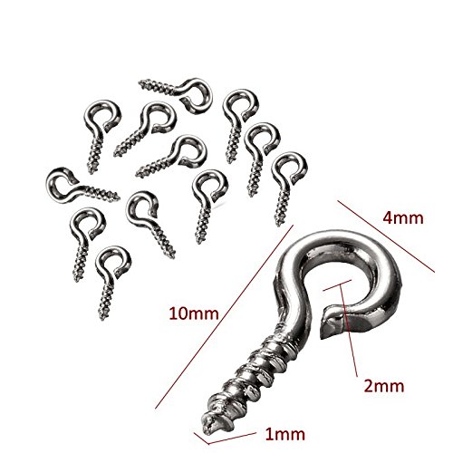 Set 10 Viti Occhiello In Argento 925 Per Gioielli – Riparazione Pendenti E Perline, Coppa Adesiva 6 Mm