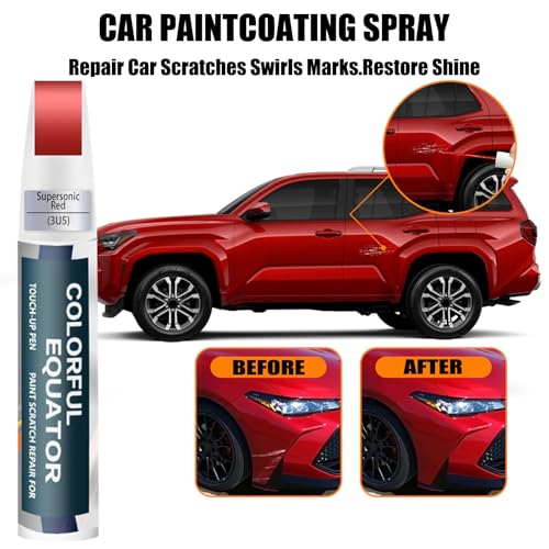 Image of 3U5 Supersonic Red Touch Up Paint for Toyota, Car Paint Pen Scratch Repair Two-In-One Touch Up Paint, Premium Car Scratch Remover for Deep Scratches