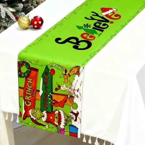 Grinchmas Tischläufer ,Weihnachten Tischläufer ,35x180cm ,...
