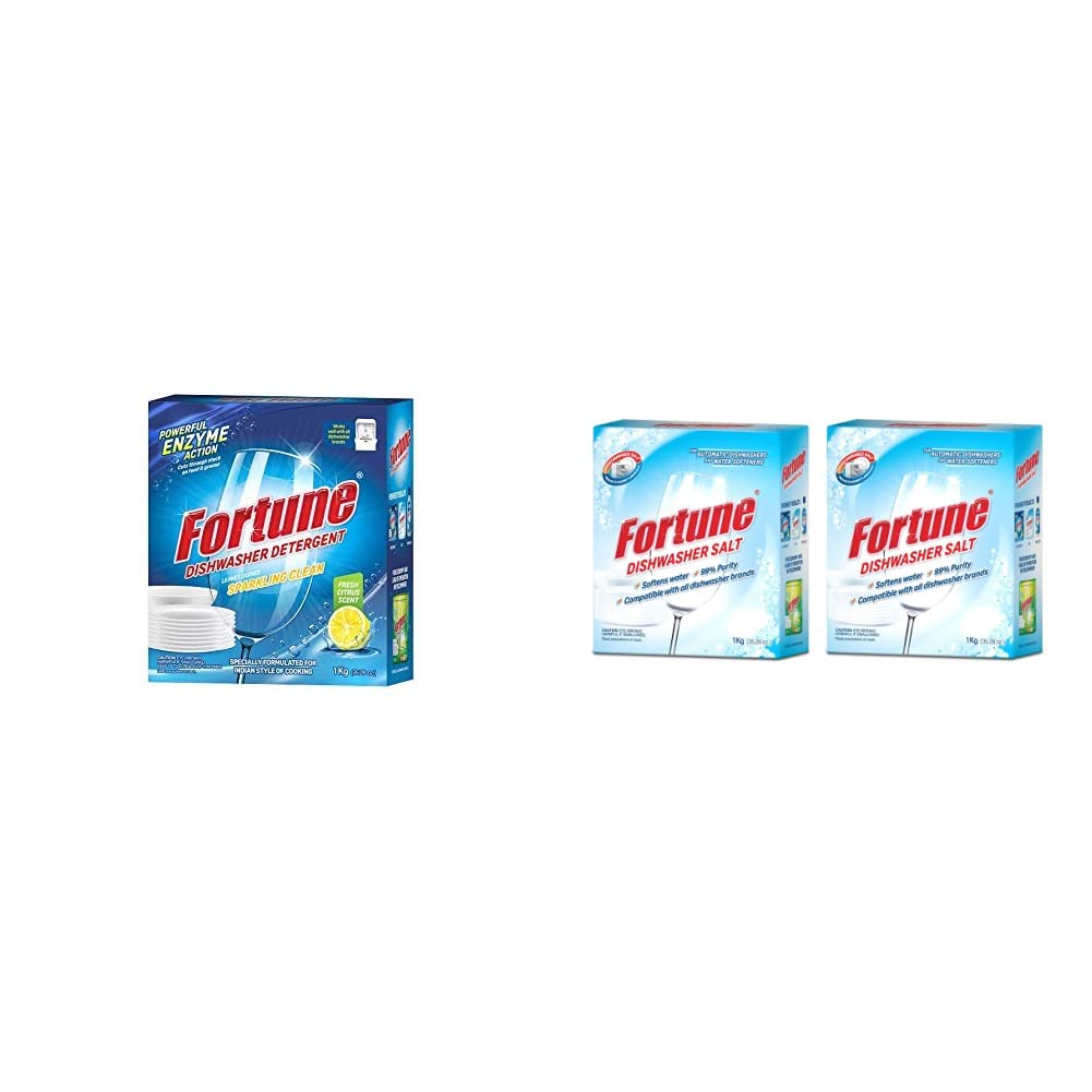 Fortune Dishwasher Detergent - 1 kg & Fortune Dishwasher Active Salt - 1 kg (Pack of 2) (B08218BWXF) Amazon Price History, Amazon Price Tracker