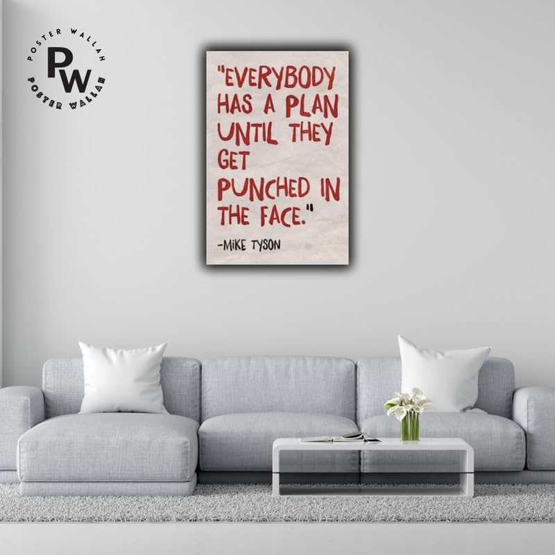 Image of POSTER WALLAH Mike Tyson Boxing Poster for Home Office and Student Room Wall | Aesthetic Poster | Wall Decor MKTSN04 (18X12 inch)