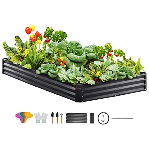 VEVOR Jardinière Métal Galvanisé 240x120x28 cm Cover