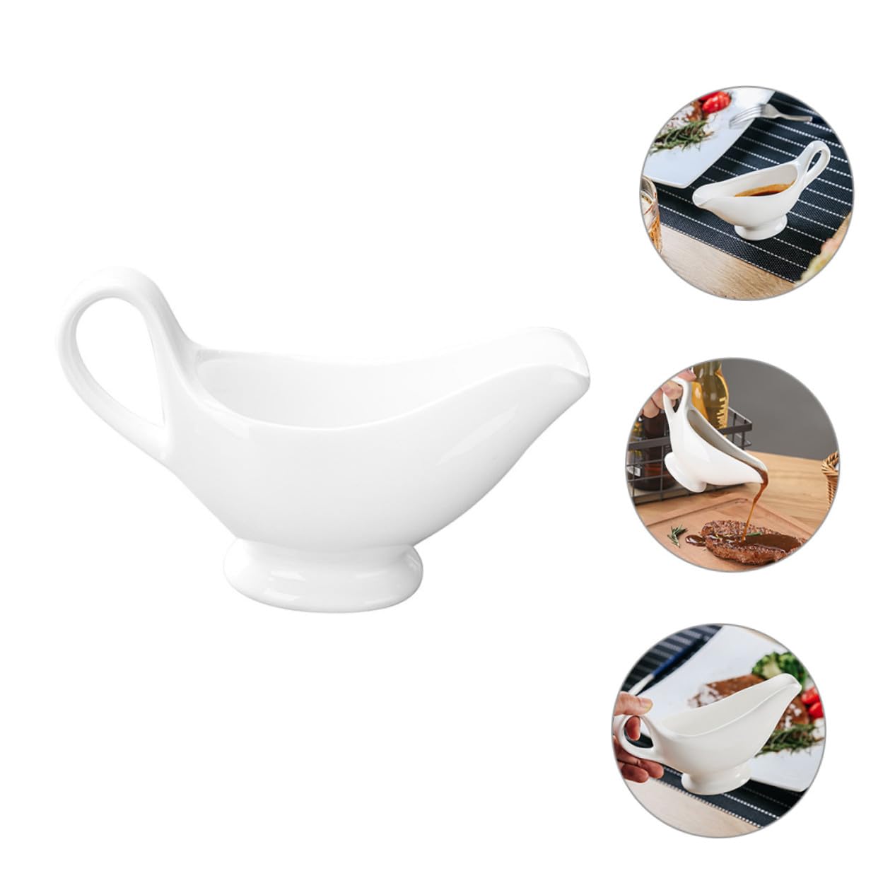 VICASKY Brocca per Latte in Ceramica Piccola 70ml con Beccuccio Ergonomico per Panna, Sciroppo e Condimenti, Salsiera da Cucina per Uso Quotidiano e Bar
