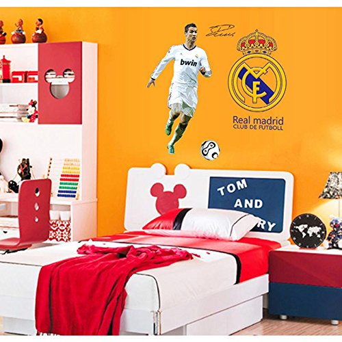 Buy Afra PVC Vinyl Cristiano Ronaldo Wall Stickers, XXXL (Multicolour