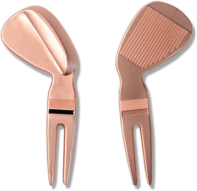 review TUbe Rose Gold Golf Divot Repair Tool for Outdoor Sports Tools Groove Cleaner to Remove Mud and Debris from Irons 2 Pieces